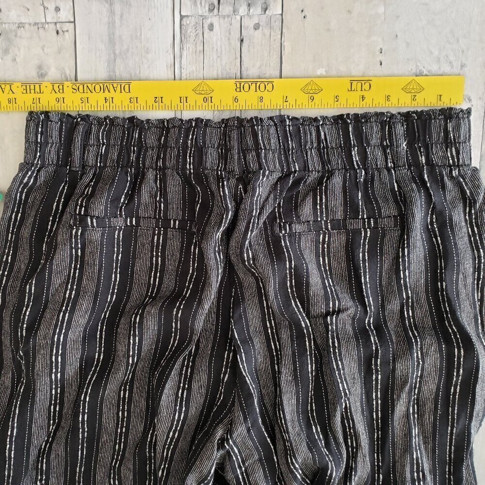 NWT - Briggs Ladies Linen Blend Black and White Pants Black Stripes - Size XL - Picture 7 of 11